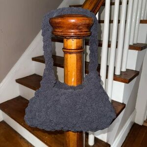 Stylish Gray Homemade crochet Women's Bag